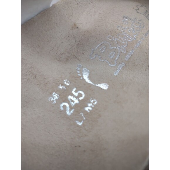 Birkenstock Birki's Sandals Women's Size 38/7 Tan White Striped Aziza - Picture 6 of 10